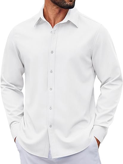 Men's Wrinkle-Free Denim Shirt – Long Sleeve