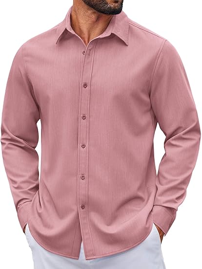 Men's Wrinkle-Free Denim Shirt – Long Sleeve